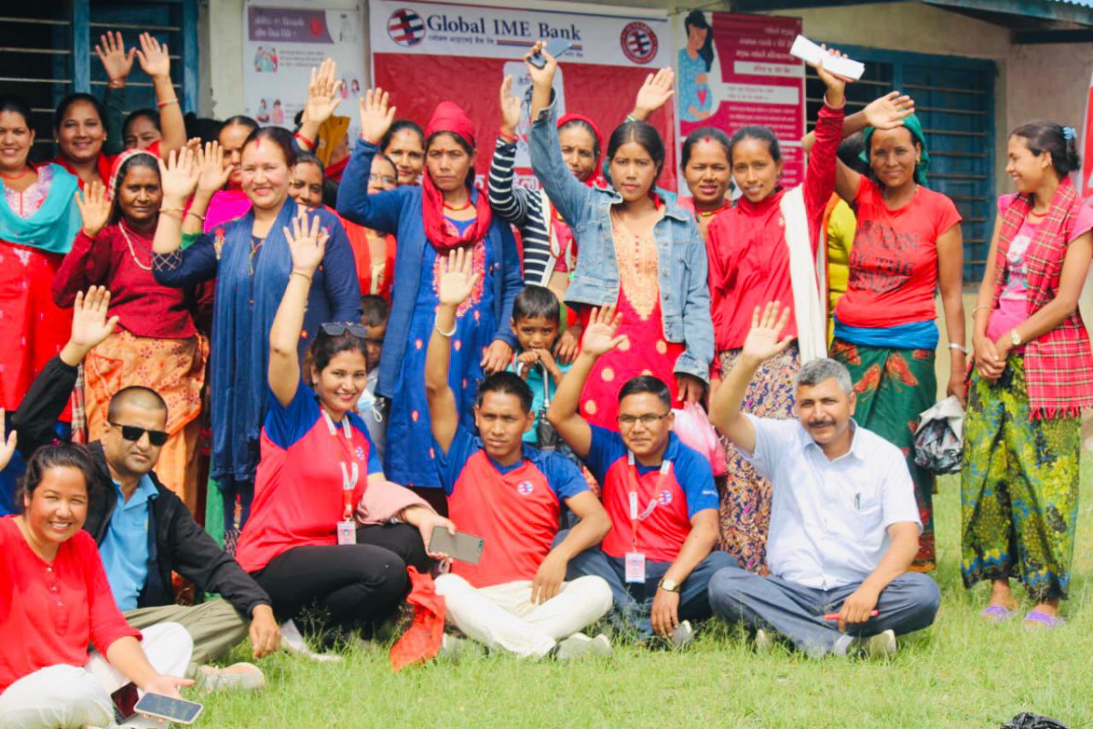 ग्लोबल आइएमई बैंक स्वस्थ नारी पहल अभियान अन्तर्गत निःशुल्क महिला स्वास्थ्य शिविर