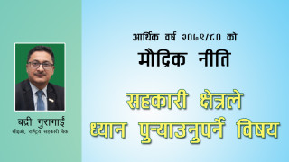 मौद्रिक नीतिः सहकारी क्षेत्र चनाखाे हुनुपर्ने यी हुन १० बुँदा
