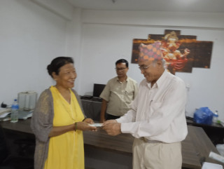 तीज प्रशिक्षण कार्यक्रममा अनेमयूद्वारा मृगौला पीडित महिला क. कलावतीलाई रु ४००० भन्दा बढी सहयोग प्रदान 