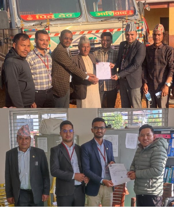 हिमालयन बैंकद्वारा भूकम्प प्रभावितलाई राहत समाग्री हस्तान्तरण 