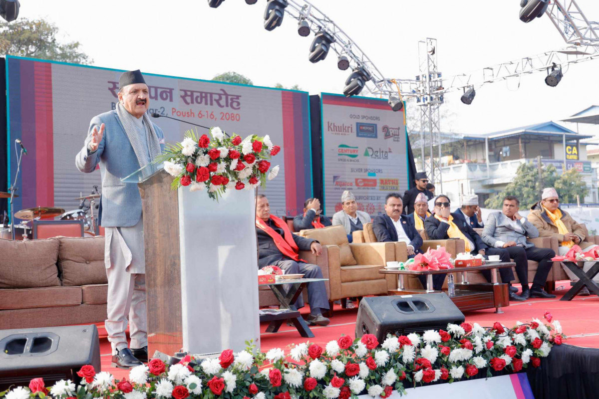 नेपालमै उद्योग व्यवसायको माहौल बढाउँ, रोजगारी यहीँ सिर्जना गरौं: अर्थमन्त्री डा. महत