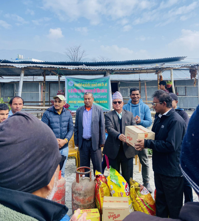 उत्तरबाहिनी बहुउद्देश्यीय सहकारीद्वारा स्थापना दिवसको अवसरमा खाद्यान्न सहयोग