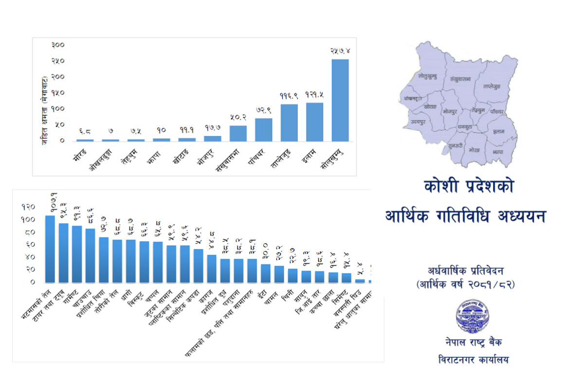कोशी प्रदेशको आर्थिक गतिविध अध्ययनः सम्भावना र चुनौती सँगसँगै