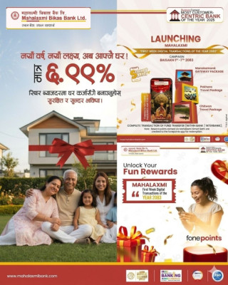 महालक्ष्मी विकास बैंकद्धारा नयाँ वर्ष  लक्षित विभिन्न योजना सार्वजानिक