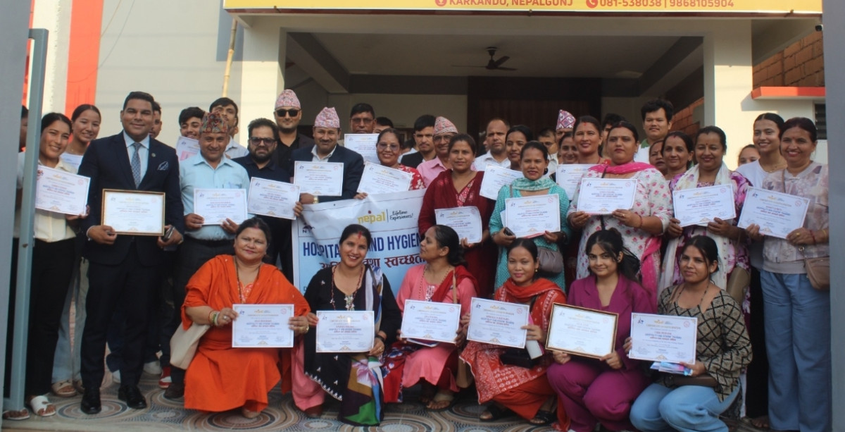 होटल तथा पर्यटन क्षेत्रको सेवा गुणस्तर अभिवृद्धिका लागि ‘आतिथ्य तथा स्वच्छता’ तालिम