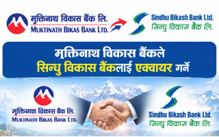 सिन्धु विकास बैंकलाई प्राप्ति गर्ने मुक्तिनाथ विकास बैंकको निर्णय